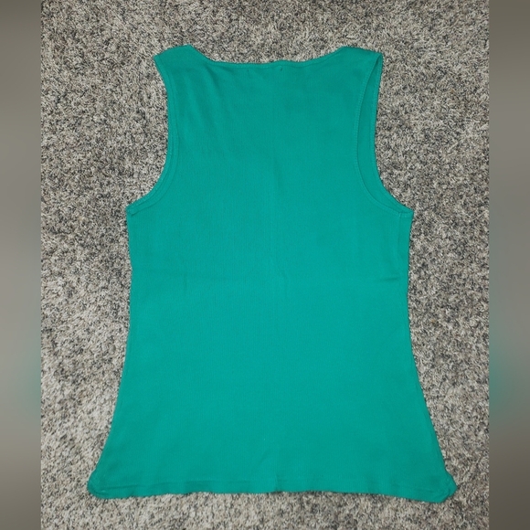 Apostrophe| 100% Cotton Lace Trimmed Ribbed Tank Top - Picture 5 of 5